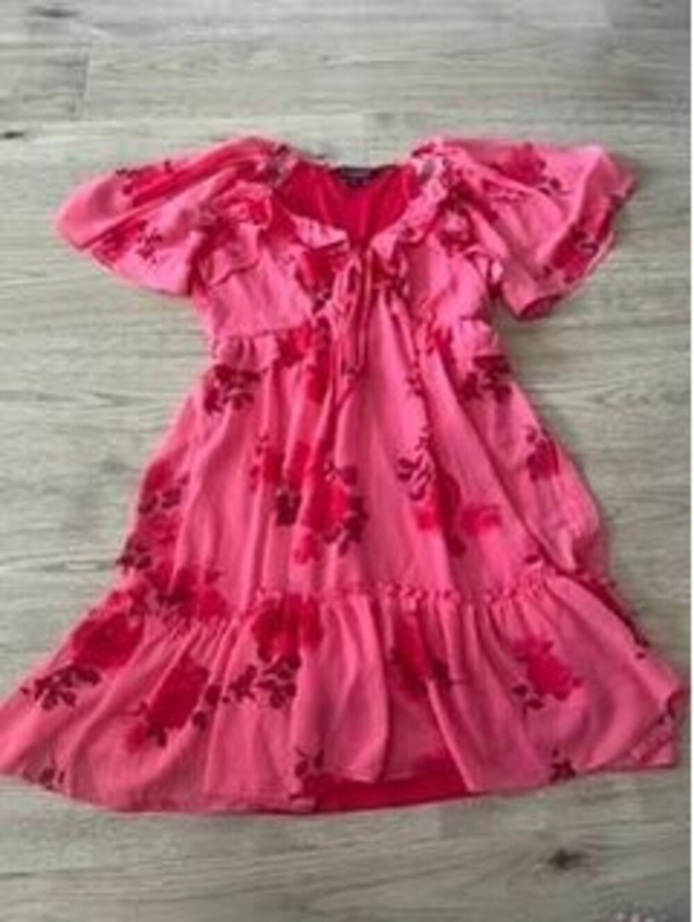 Millie Mackintosh Friends Like These Pink Floral Ruffle Mini Dress US 6 UK 10
